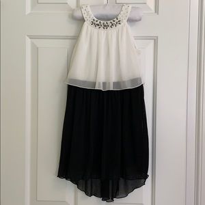 Black and White Flowy Dress